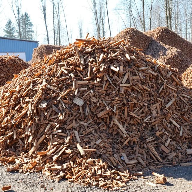 Shredded hardwood mulch